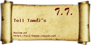 Tell Tamás névjegykártya